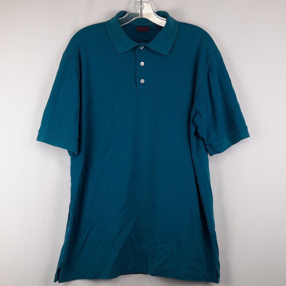 Nordstrom Dark Teal Polo Short Sleeve Shirt